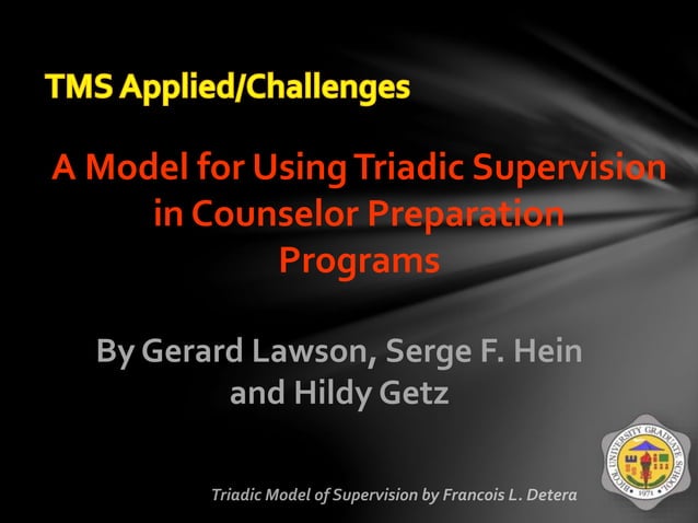 Triadic Model of Supervision | PPT