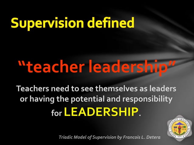Triadic Model of Supervision | PPT