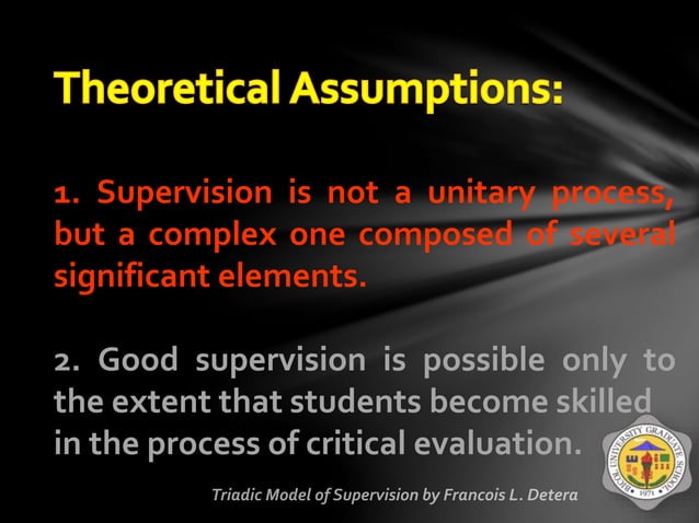 Triadic Model of Supervision | PPT
