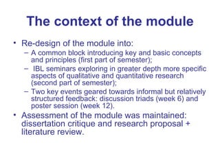 The context of the module ,[object Object],[object Object],[object Object],[object Object],[object Object]