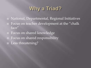 Triad Development Triads and pl ts | PPT
