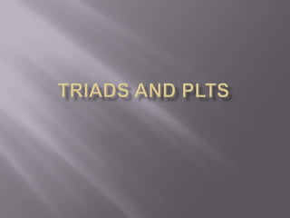 Triads and PLTs   
