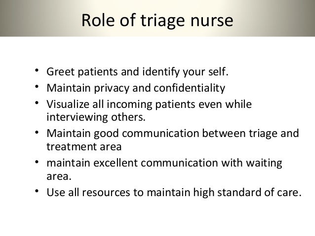 triage triage nursing