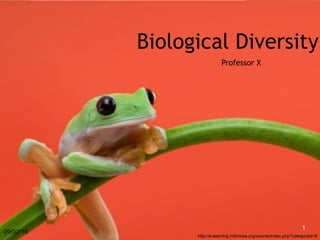Biological Diversity
Professor X
09/02/16
1
http://e-learning.informea.org/course/index.php?categoryid=8
 