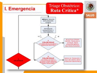 Triage Obstétrico: 
I. Emergencia Ruta Crítica* 
 