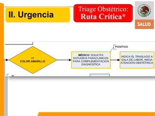 Triage Obstétrico: 
II. Urgencia Ruta Crítica* 
 