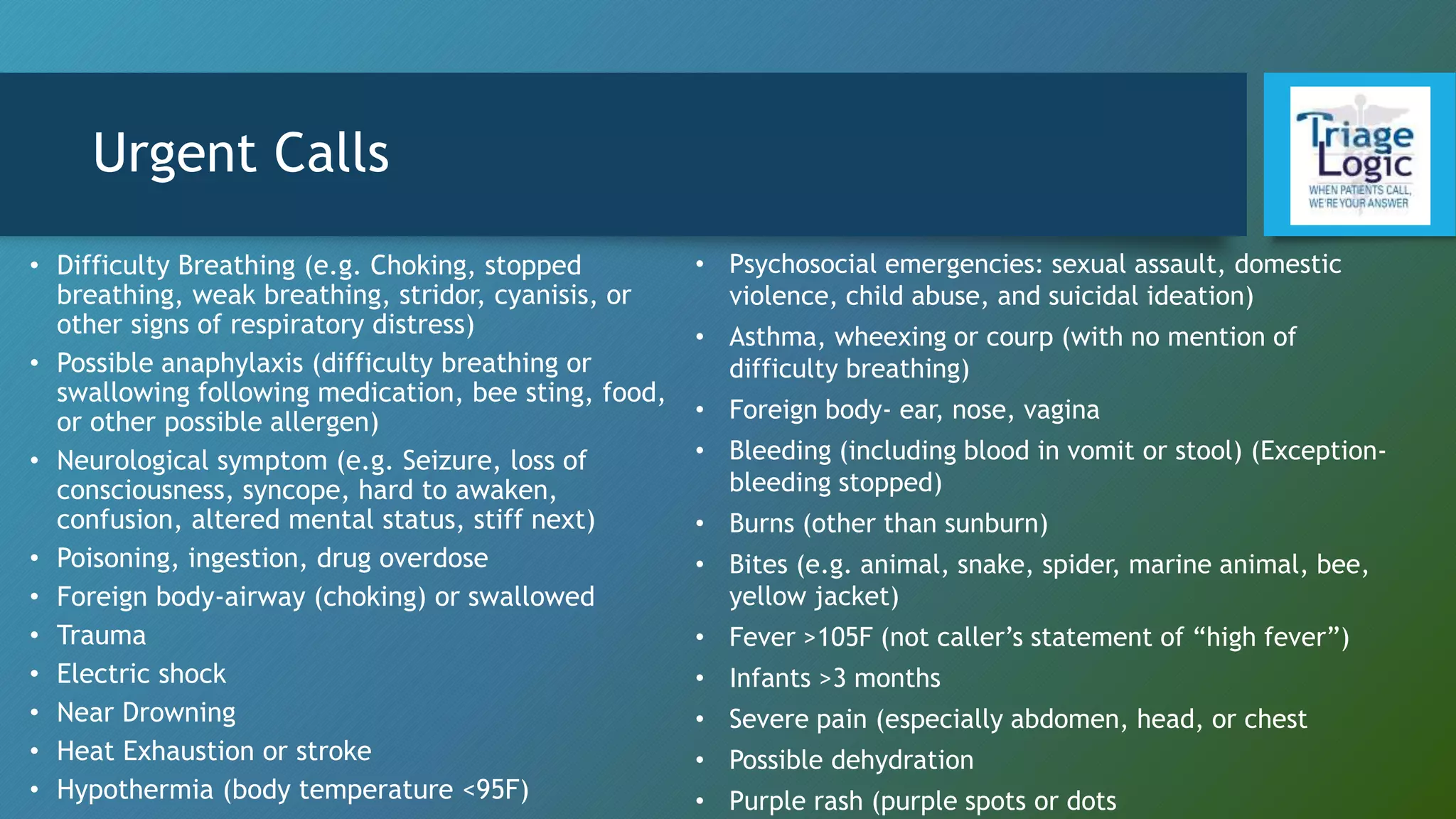 Triage protocols | PPTX | First Aid | Injuries