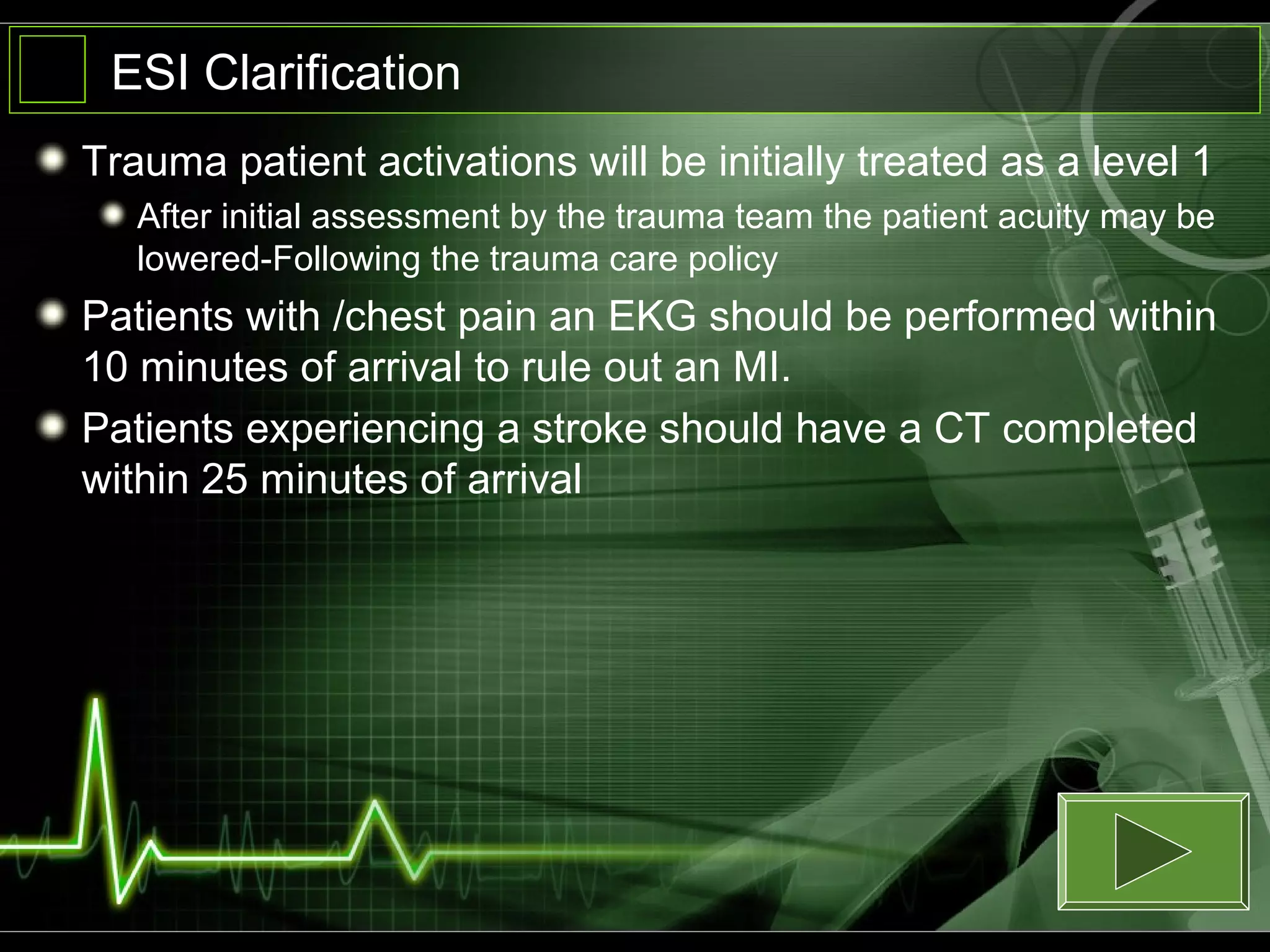 Triage with quiz show | PPS