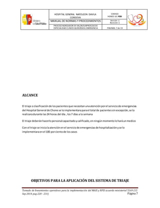 TRIAJE DE MANCHESTER 