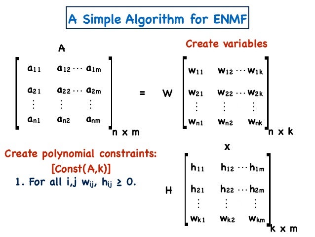 Non-negative Matrix Factorization