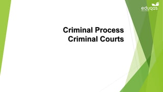 Criminal Process
Criminal Courts
 
