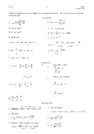 Trial 2018 kedah add math k2 | PDF