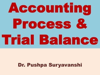 Accounting
Process &
Trial Balance
Dr. Pushpa Suryavanshi
 
