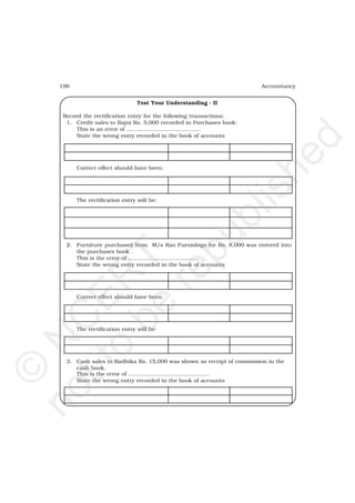 Trial balance and rectification of errors | PDF