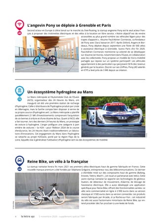 4 la lettre api 5 novembre 2020 - supplément spécial TRIA
Un écosystème hydrogène au Mans
Le Mans métropole et l’Automobil...