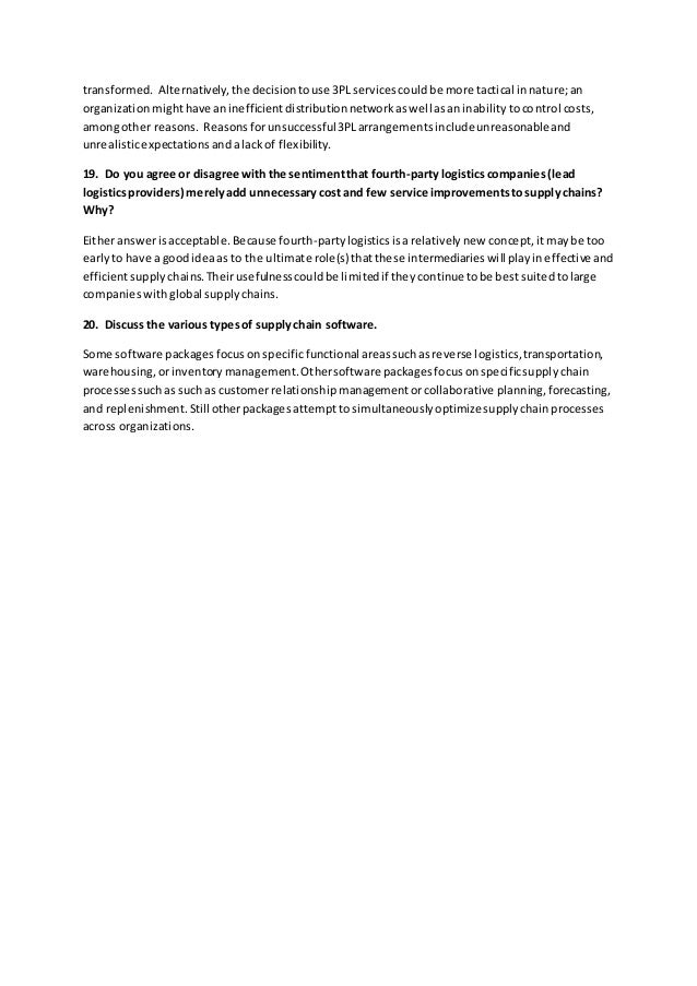 Trial exam questions+answers logistics and supply chain management 2