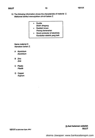 skema Jawapan: www.banksoalanspm.com
 