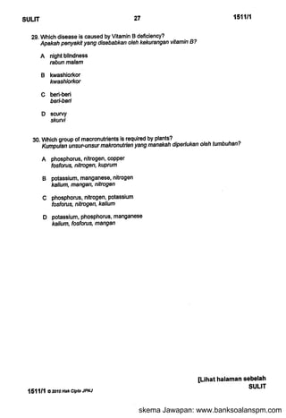 skema Jawapan: www.banksoalanspm.com
 