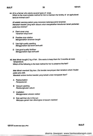 skema Jawapan: www.banksoalanspm.com
 