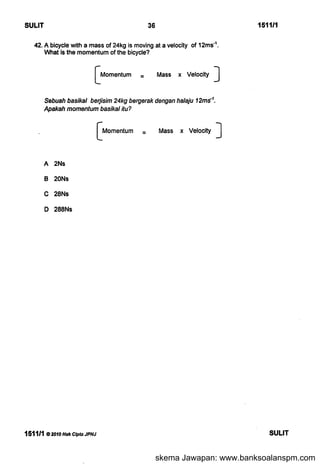 skema Jawapan: www.banksoalanspm.com
 