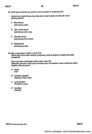 skema Jawapan: www.banksoalanspm.com
 
