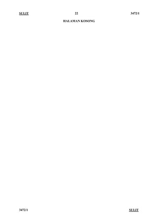 SULIT 22 3472/1 
3472/1 SULIT 
HALAMAN KOSONG  