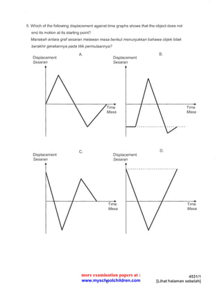 Trial penang 2014 spm physics k1 dan skema [scan] | PDF