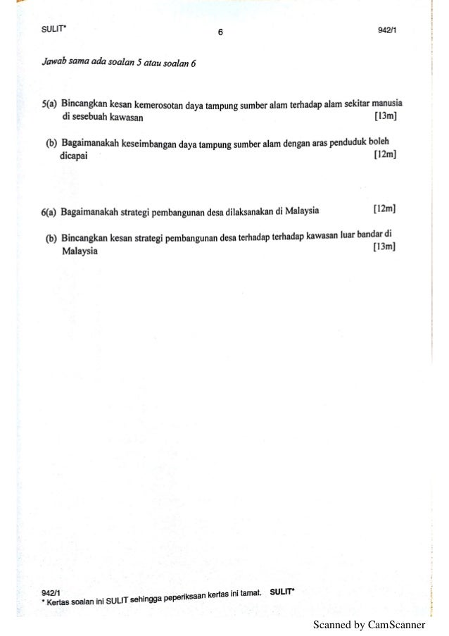 Soalan Percubaan Geografi Stpm Penggal 2 2019 - Aadhar In