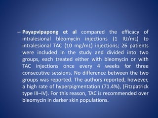 Tac Injection Role of Triamcinolone in Hypertrophic scar and keloid | PPTX