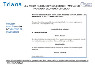LEY 7/2022, RESIDUOS Y SUELOS CONTAMINADOS
PARA UNA ECONOMÍA CIRCULAR
https://sede.agenciatributaria.gob.es/static_files/S...