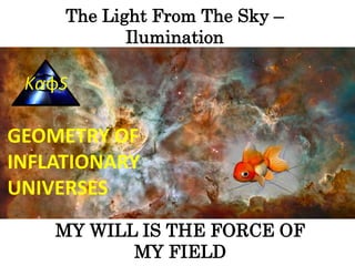 The Light From The Sky – 
KαφS 
Ilumination 
GEOMETRY OF 
INFLATIONARY 
UNIVERSES 
MY WILL IS THE FORCE OF 
MY FIELD 
 