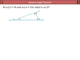 Exterior Angle Theorem
Exterior Angle Theorem
 