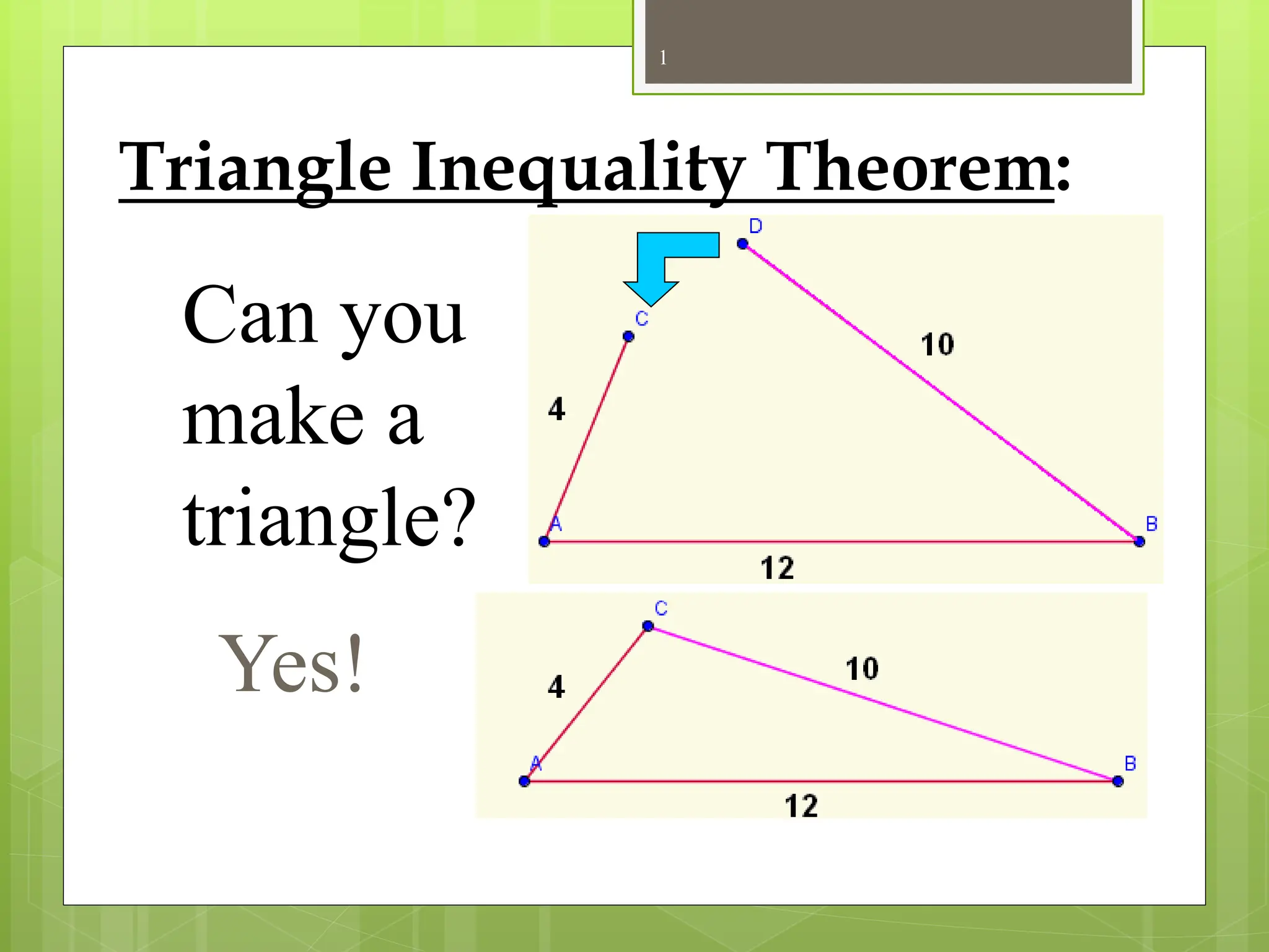 math 8 triangle inequalities theorem .ppt