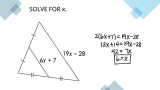 SOLVE FOR x.
 