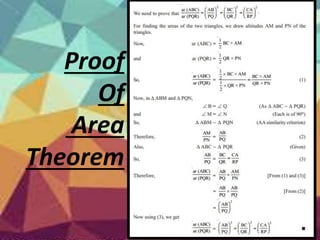 Proof
Of
Area
Theorem
 