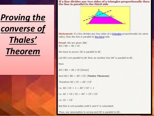 converse of thales theorem