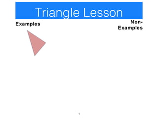 Triangle Lesson
Examples                Non-
                    Examples




             1
 