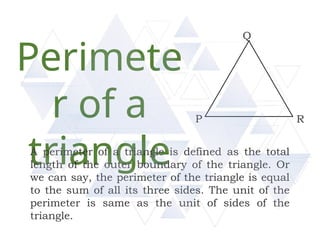 Triangle Perimeter Problem Equation Triangles, Perimeter and Area, Problem Solving.pptx