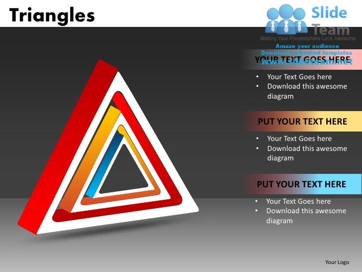 Triangles powerpoint presentation slides db ppt templates
