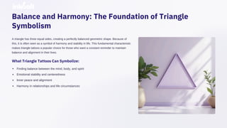 Triangle Tattoo Meaning: Symbolism, Design Ideas, and Placement Guide | PDF