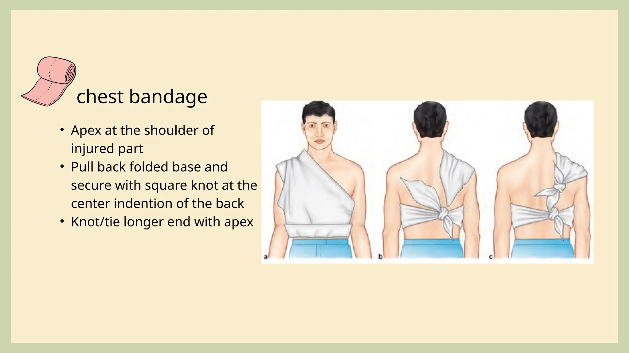 Proper Application Of Triangular Bandage During Disaster PPTX