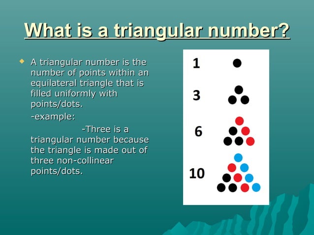 Triangular numbers | PPT
