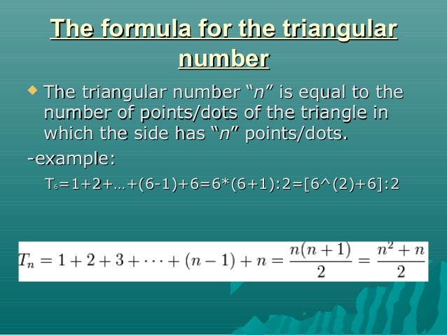 Triangular numbers