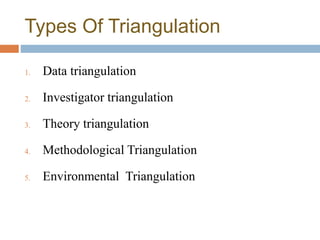 Triangulation Types Triangulation | PPTX