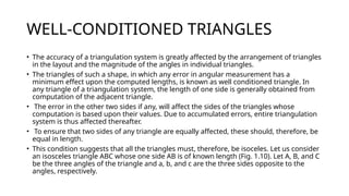 Well Conditioned Triangle Using Compass TRIANGULATION AND TRILATERATION IN .pptx