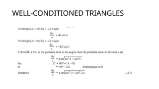 Well Conditioned Triangle Using Compass TRIANGULATION AND TRILATERATION IN .pptx
