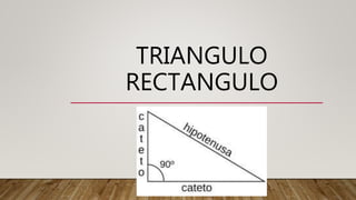 TRIANGULO
RECTANGULO
 