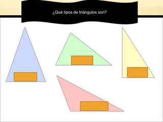 ¿Qué tipos de triángulos son?

 