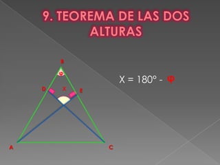 8. TEOREMA DE UNA BISECTRIZ INTERIOR Y UNA BISECTRIZ EXTERIOREBXX =        2CA