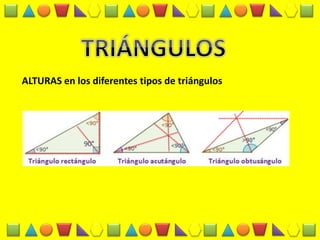 ALTURAS en los diferentes tipos de triángulos  